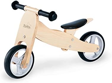 Andador para Bebé 'Charlie', de madera, convertible en 4 posiciones, sillín regulable en altura en 6 posiciones, para niños a partir de 1,5 años, naturaleza