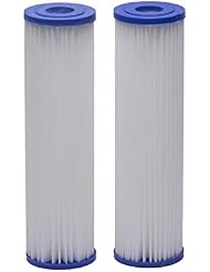 EcoPure EPW2P Pleated Universal Whole Home Water Filter 2-Pack – Fits Standard Capacity Systems – NSF Certified – 30 Micron – Reduces Sediment, Sand, Dirt & Rust – 3-Month Life per Filter