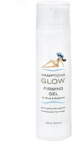 Hamptons Glow Firming Gel for Bust &amp; Buttocks, Skin Appears Tighter, Radiant, Enhances Tone &amp; Firmness w Peptides &amp; Botanical Extracts
