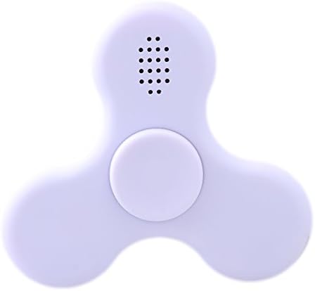 White Bluetooth Connectivity Speaker LED LIGHT-UP Hard Plastic TRI FIDGET SPINNER EDC hand desk toy stress reducer for focus ADHD ADD