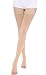 TOFLY® Thigh High Compression Stockings for Women & Men (Pair), Open Toe, Opaque 20-30 mmHg Graduated Compression Hose, Medical Compression Stockings for Varicose Veins, Edema, DVT, Travel,Beige L