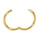 (8mm) 24K Gold Plated 925 Solid Sterling Silver Australian Made Hinged Sleeper Earrings Nose Lip Septum Tragus Hoop Segment Ring Nickel Free Hypoallergenic