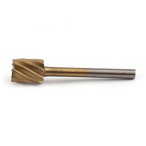 20pcs 1/8inch Shank HSS Titanium Coating Rotary Burr Routing Bit Set Milling File Cutter Woodworking Carving Tools