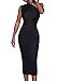 Meannic Women One Shoulder Bodycon Midi Party Dress
