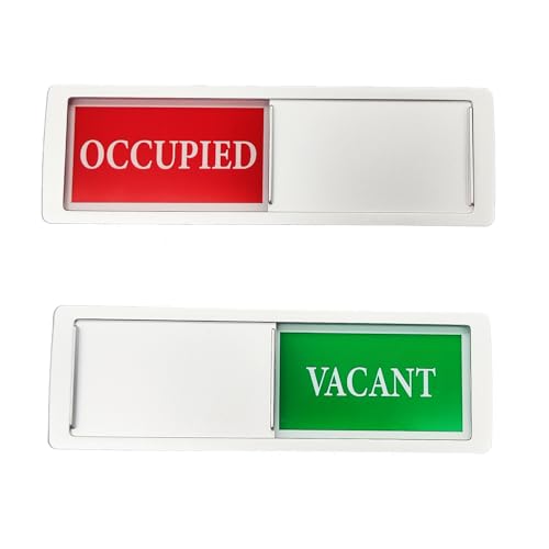 Yevtaht Vacant Occupied Privacy Sign, Door Sign For Home Office Restroom Conference Hotels Hospital, Slider Indicator Tells Whether Room Or Occupied, 7'' X 2'' - Silver