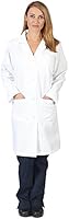 Natural Uniforms Unisex 40 inch Lab Coat, White