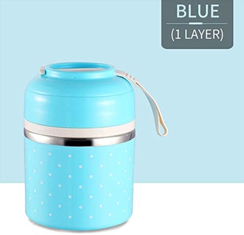 Freeship Deals Thermal Lunch Box stainless Steel Leak proof Portable Container Box| Women & Men (Blue, Layer-1)