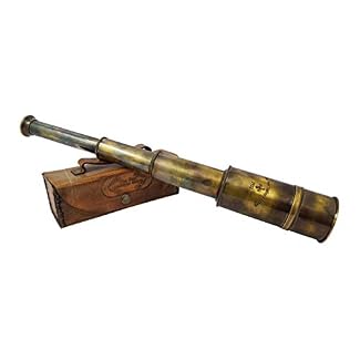 Brass Nautical – Captain’s Functional Telescope | Brass Made | Glass Optics and High Magnfication | Pirate’s Instrument…
