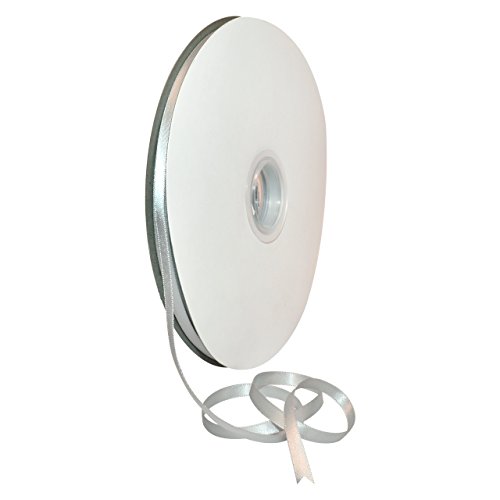 Morex Ribbon 08806/00-007 Double Face Satin Polyester Ribbon, 1/4" by 100 yd., Shell Grey