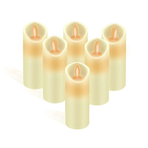 intelamp Flameless Candles Tea Light Battery Operated 6 Pack