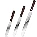 PUCKWAY Straight Cake Icing Spatula set of 3 Professional Stainless Steel Cake Decorating Frosting Spatulas, 6