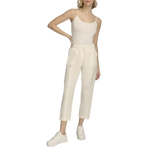 Calvin Klein Women's Sportswear Pant,Soft White,M