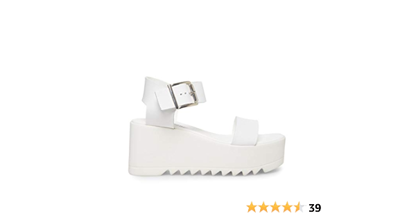 steve madden black and white platform sandals