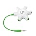 LP Headphone Splitter,3.5mm Headphone Earphone Audio Splitter 1 Male to 2 3 4 5 Female Cable (Green)