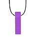 Chewy Block Sensory Chew Necklace, Mild to Moderate Chewers (Purple) Chewable Stimulation, Textured Oral Support Boys, Girls, Children w/ Autism, Motor Skill, Special Needs