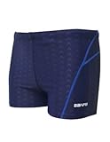 EASEA Men`s Quick Dry Compression Square Leg Swimsuit 2X-Large Blue(Blue Line)