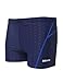 EASEA Men`s Quick Dry Compression Square Leg Swimsuit 2X-Large Blue(Blue Line)