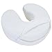 EarthLite Massage Face Cradle Cushion Memory Foam - Massage Table & Massage Chair Headrest Pillow w/Washable Fleece Cover, White