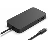 Microsoft Surface USB4 Dock &ndash; Gigabit Ethernet, USB C to 2xUSB-C/1xUSB-A/HDMI (65W Power Delivery) - Black