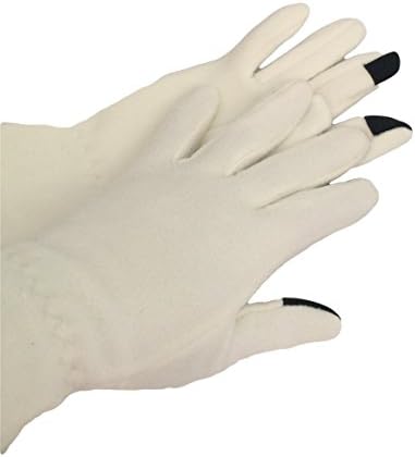 Touch Screen Compatible Women's Fleece Smart Phone Texting Gloves (Off-white)