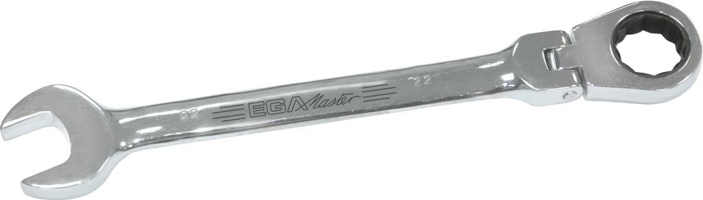 Ega Master 63822 - Classicgear Flexible Gear Joint Wrench 12 Mm, Mirror Polished Chrome Plating