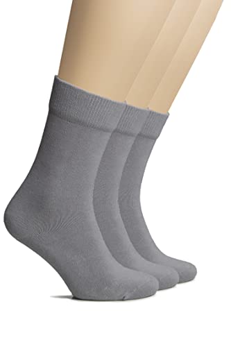 Hugh Ugoli Women's Thick Cotton Warm Winter Socks | Seamless Boot Socks with Non Binding Top | Shoe Size 6-9/10-12, 3 Pairs