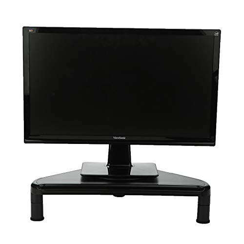 image for Mind Reader TRIMOS-BLK Rotative Corner Adjustable Risers, Extra Storag