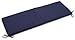 Blazing Needles Outdoor Spun Poly 19-Inch by 60-Inch by 3-1/2-Inch 3-Seater Bench Cushion, Azul