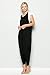 ANNABELLE Women's Comfy Rayon Solid Color Sleeveless Harem Jumpsuits Black Large J8004