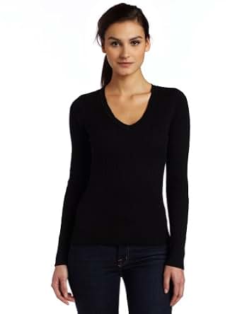 ladies black v neck sweater