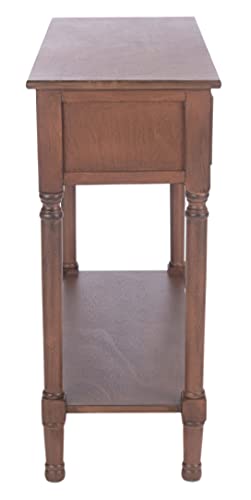 Safavieh Home Collection Allura Brown 2-Drawer Bottom Shelf Console Table