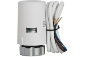 WiseWater 4 Wire Electric Thermal Actuator 24V AC/DC Normally Closed Thermal Actuator M30x1.5 Thread for Zone Valves PEX Rdia