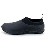SYLPHID Unisex Waterproof Garden Shoes Womens Neoprene Rain Boots Mens Car Wash Footwear ... Black
