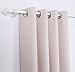 Exclusivo Mezcla 2-Panels Thermal Insulated Blackout Grommet Window Curtain Panel with Tie-Backs - 52 X 84 Inch, Blocking Beige& Coffee for Bedroom and Living Room