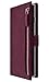 Qoosan Galaxy S10 Plus Zipper Wallet Case, Leather Flip Cover with Card Holder, Wine