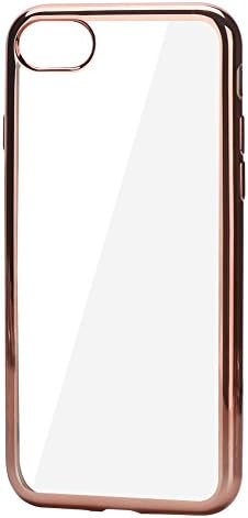 iPhone 6S Plus Case, Ultra-Slim Profile TPU Transparent Clear Cover with Plated Colored Bumper for 5.5Inch Apple iPhone 6 Plus Case (Rose Gold)