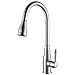 KES cUPC NSF Certified BRASS Faucet Brushed Nickel with Pull Down Sprayer Extra High Large Modern Commercial Pullout Sink Faucet Swivel High Arc Gooseneck Pulldown Sprayer Head Satin Nickel, L6932-2
