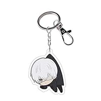 St.Mandyu Tokyo Ghoul Keychain, Japanese Anime Transparent Pendant Kawaii Acrylic Cartoon Character Keyring for Kids, Teens, Adults and Anime Lovers(H03)
