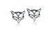 Sterling Silver fox Stud Earrings