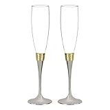 Canopy Street Hammered Gold Flutes Set of 2