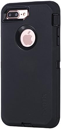 iPhone 7 Plus iPhone 8 Plus 5.5 inch Case, Yadik Shock Absorption Heavy Duty Military Grade Hybrid Silicone PC Case for iPhone 7 Plus (black)