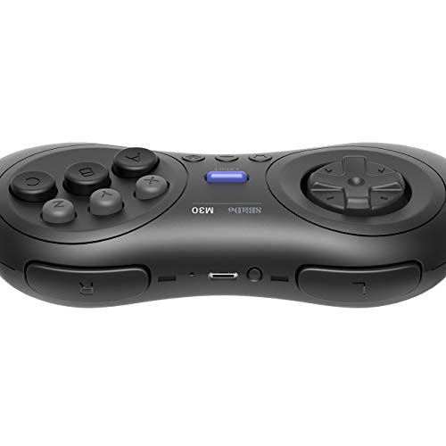 8Bitdo M30 Bluetooth Gamepad - Sega Genesis & Mega Drive Style - Nintendo Switch-Black (Bluetooth Version)