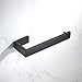 JunSun Rectangular Towel Holder Stainless Steel Contemporary Towel Ring Hand Towel Rail Bathroom Hardware Modern Design Hand Towel Hanger Short Towel Bar Bathroom Accessories Wall Mounted Matte Black