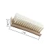 OUNONA Multi-use Clothes Shoes Shine Brush,Soft Nylon Bristles Laundry Cleaning Brush with Wooden Handle for Down Jackets and Coats (White)