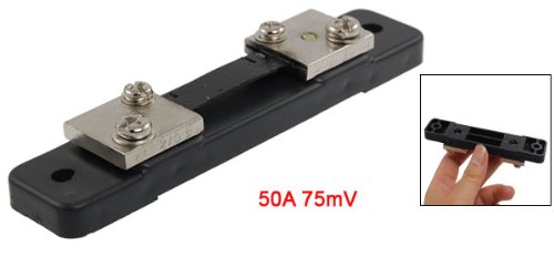 Uxcell 50A 75mV Shunt Resistor DC Current Ammeter Divider Uxcell 50A 75mV Shunt Resistor - DC Current Ammeter Shunt For Analog Panel Meters DC Ammeter Shunt