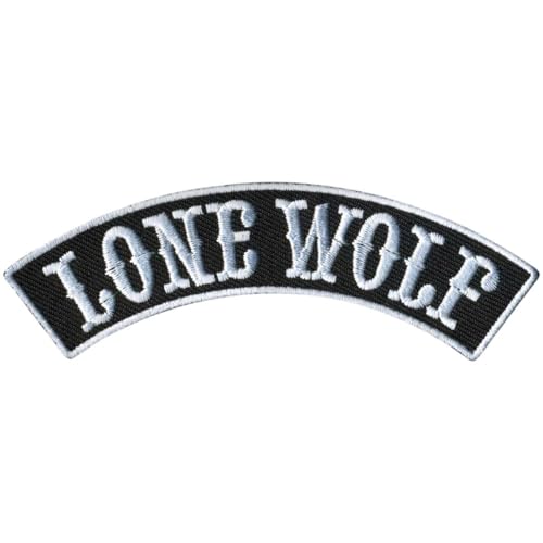 Milwaukee Leather Lone Wolf 4” X 1” Top Rocker Patch - 4W X 1H
