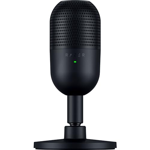 Razer Seiren V3 Mini - Ultrakompaktes USB-Mikrofon (14mm Supernieren Kondensatormikrofon, Tap-to-Mute-Sensor mit LED-Anzeige, integrierter Stoßdämpfer