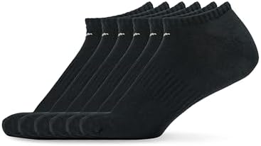U nk Everyday LTWT NS Meias de 6 braços, Unissex Adulto, Preto/Branco, S