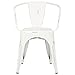 Poly and Bark Trattoria Arm Chair in Distressed White (Set of 2)