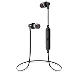 ENVEL Bluetooth Headphones Wireless Noise Reduction Sports Headphone Sweatproof Earphone Bluetooth Stereo Earbuds with Mic for Apple iPhone 7 Plus Android Smartphone (Black)